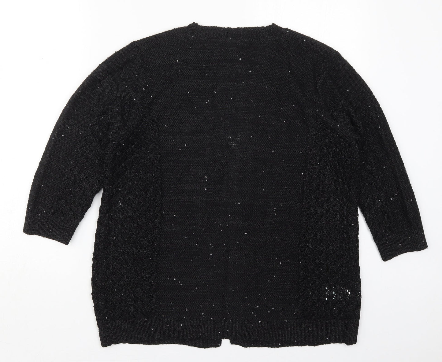 Womens UK Size M Matalan Black Cardigan Jumper