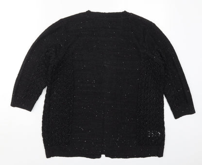 Womens UK Size M Matalan Black Cardigan Jumper