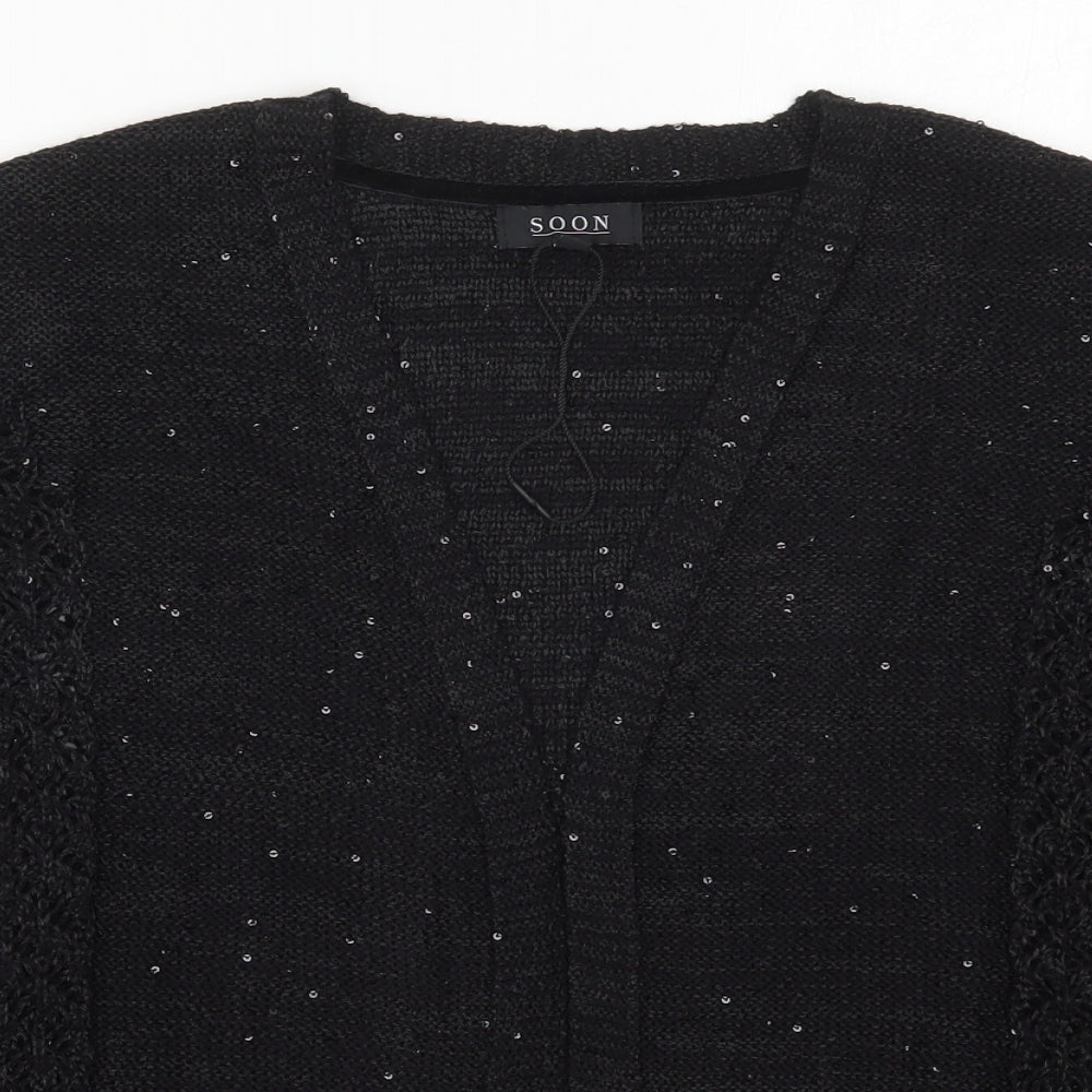 Womens UK Size M Matalan Black Cardigan Jumper