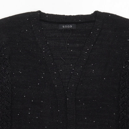 Womens UK Size M Matalan Black Cardigan Jumper
