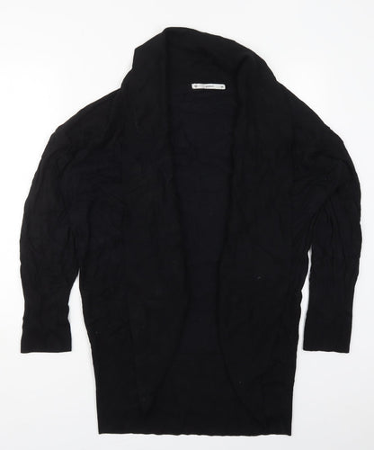Woman Womens Black V-Neck  Viscose Cardigan Jumper Size XL