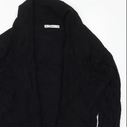 Woman Womens Black V-Neck  Viscose Cardigan Jumper Size XL