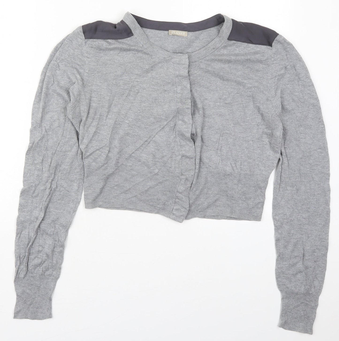 Womens UK Size XL Planet Grey Cardigan Jumper