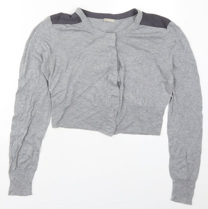 Womens UK Size XL Planet Grey Cardigan Jumper