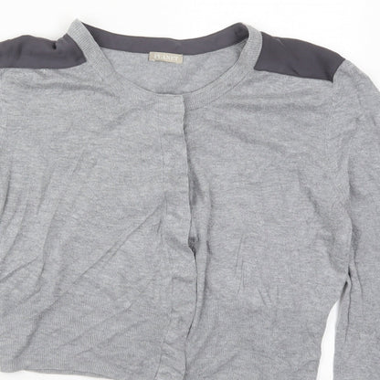 Womens UK Size XL Planet Grey Cardigan Jumper