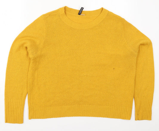 Womens UK Size L H&M Yellow Pullover Jumper