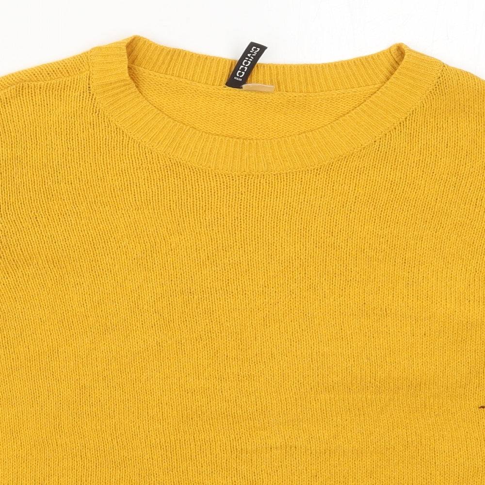 Womens UK Size L H&M Yellow Pullover Jumper