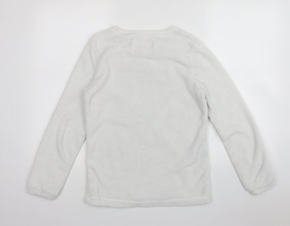 Preworn Womens Grey Solid Polyester Top Pyjama Top Size 8   - Bear
