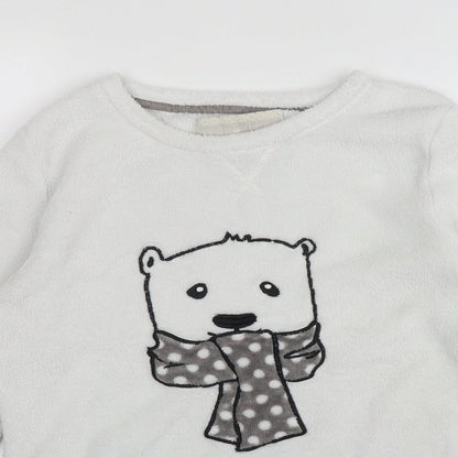 Preworn Womens Grey Solid Polyester Top Pyjama Top Size 8   - Bear