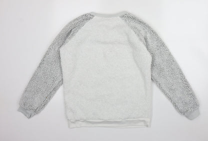 Back view of Tu women’s grey polyester top pyjama top, size UK 8