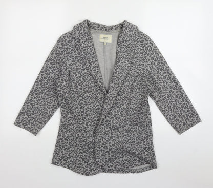 Papaya Womens Grey Animal Print  Jacket  Size 12