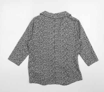 Papaya Womens Grey Animal Print  Jacket  Size 12