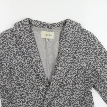 Papaya Womens Grey Animal Print  Jacket  Size 12