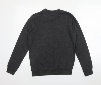 Avenue Womens Grey  Cotton Pullover Sweatshirt Size S   - 'Sleigh my name'