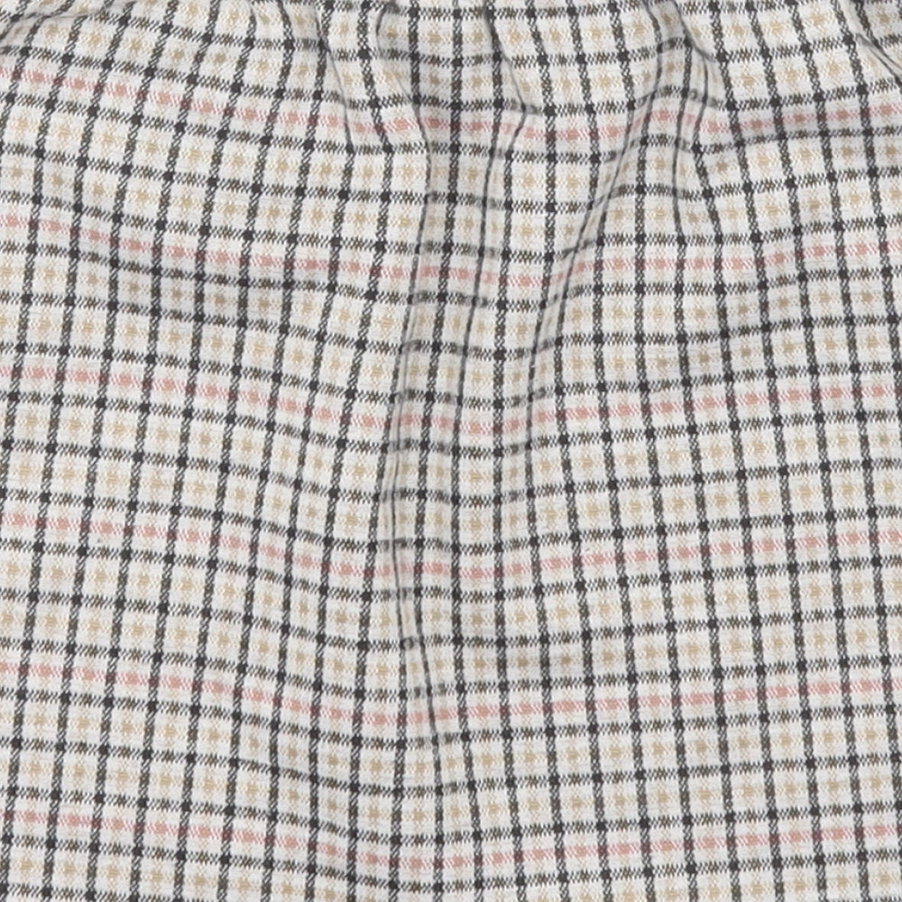 Primark Girls White Check Polyester A-Line Skirt Size 6-7 Years  Regular Pull On