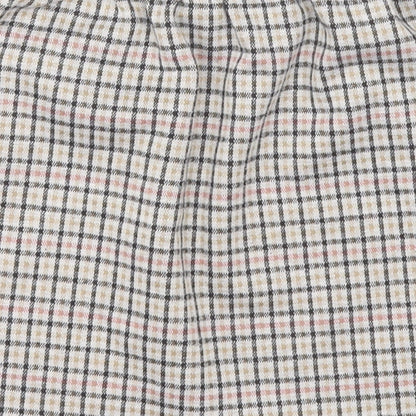 Primark Girls White Check Polyester A-Line Skirt Size 6-7 Years  Regular Pull On