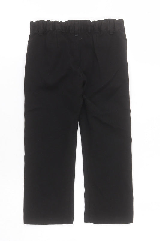 F&F Boys Black  Polyester Dress Pants Trousers Size 3-4 Years  Regular Pullover - School