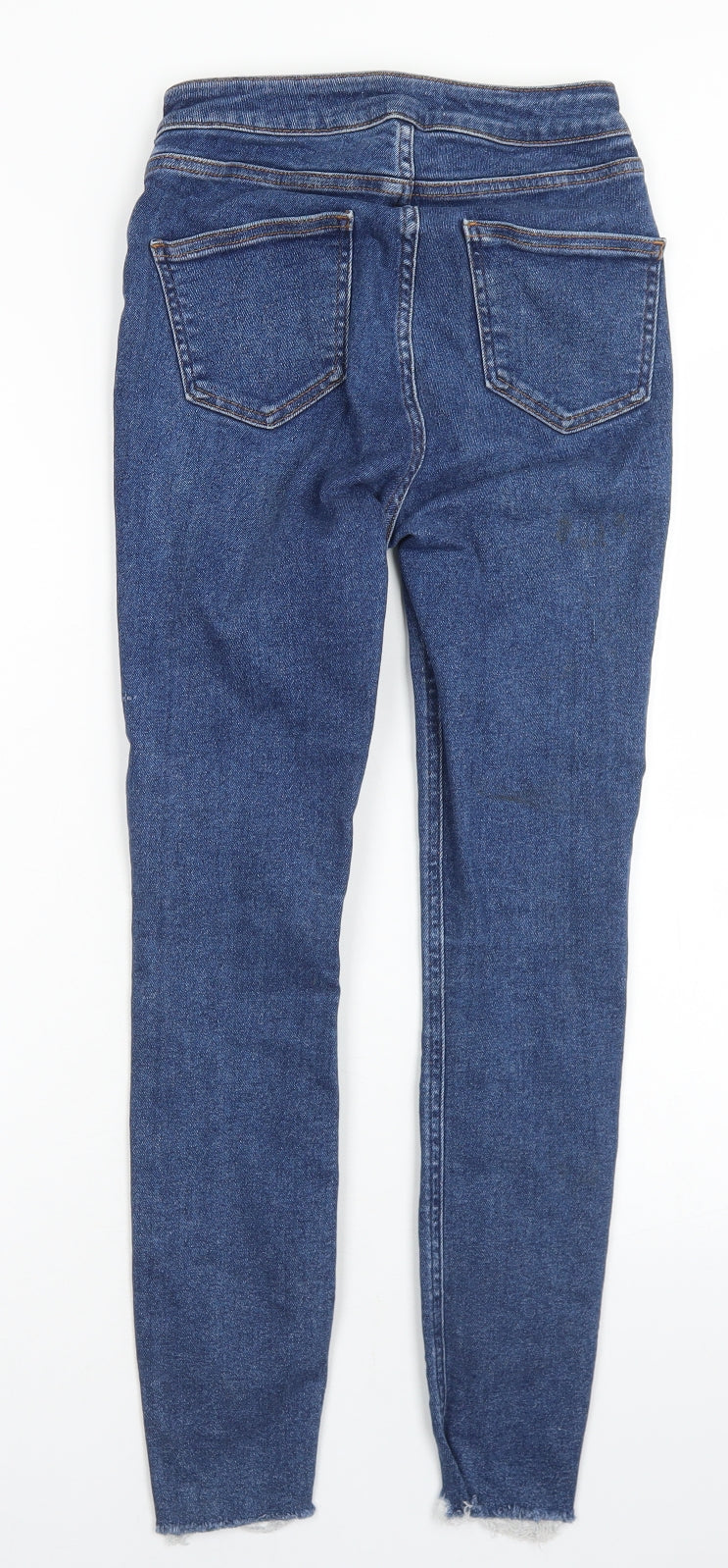 New Look Girls Blue  Cotton Skinny Jeans Size 12 Years  Regular Button - High Waist