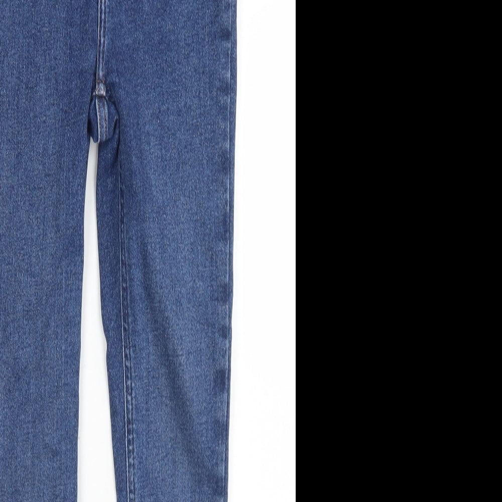 New Look Girls Blue  Cotton Skinny Jeans Size 12 Years  Regular Button - High Waist