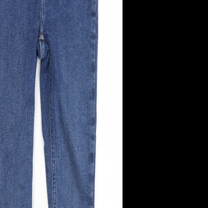 New Look Girls Blue  Cotton Skinny Jeans Size 12 Years  Regular Button - High Waist