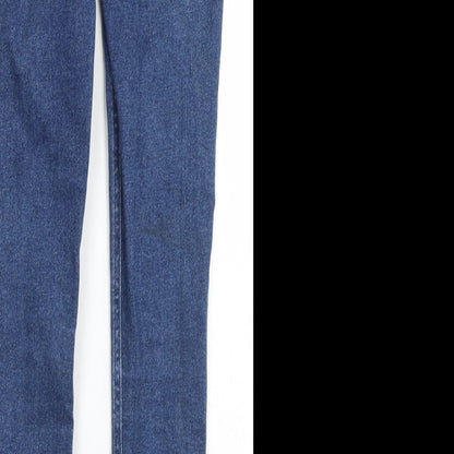 New Look Girls Blue  Cotton Skinny Jeans Size 12 Years  Regular Button - High Waist