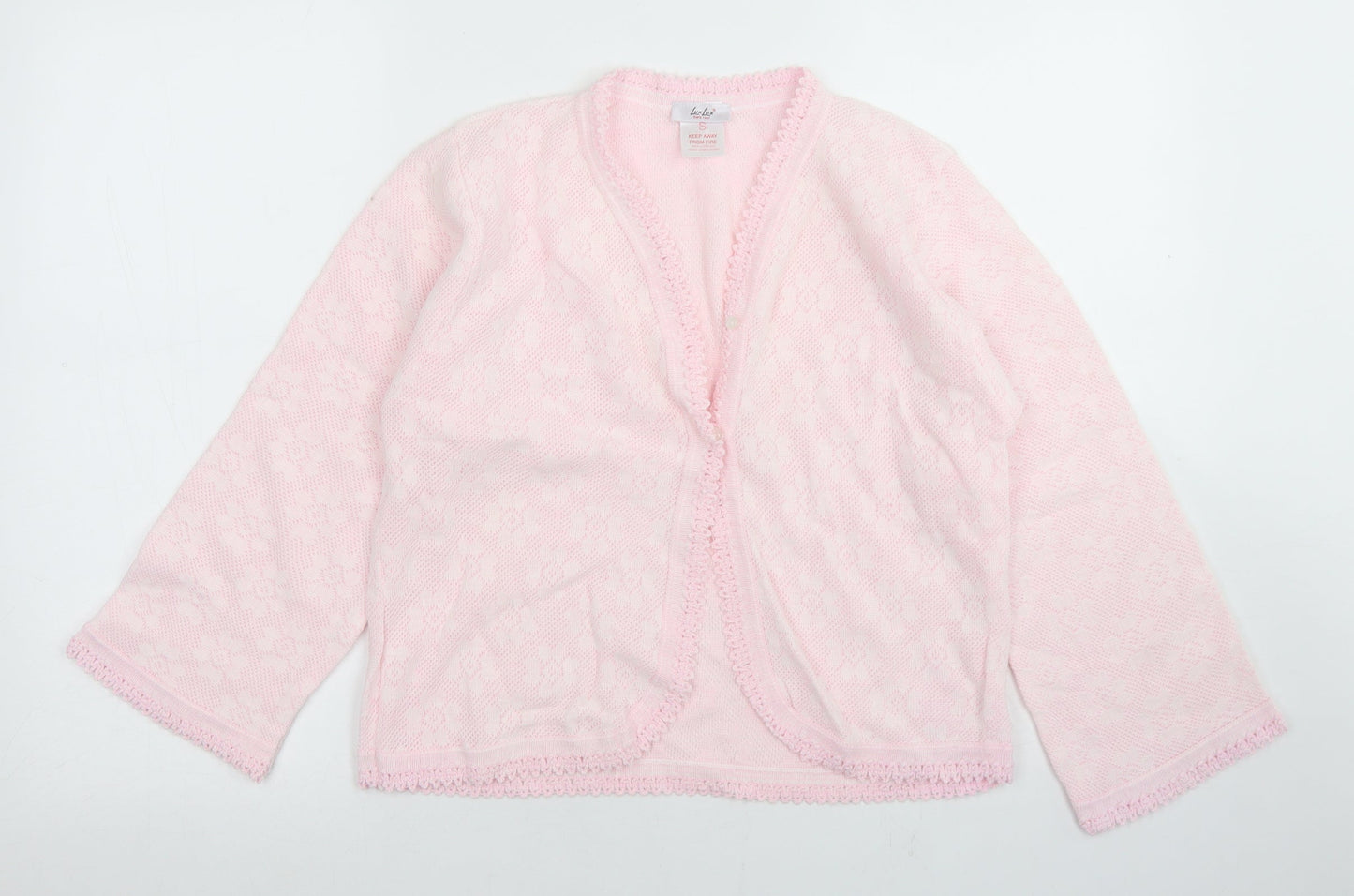 Womens UK Size S Lux Lux Pink Cardigan Jumper
