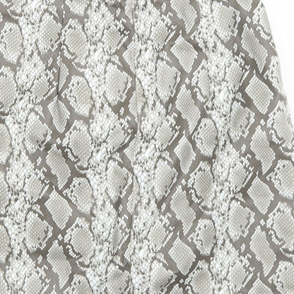 Divided Womens Grey Animal Print Polyester A-Line Skirt Size 4   Zip