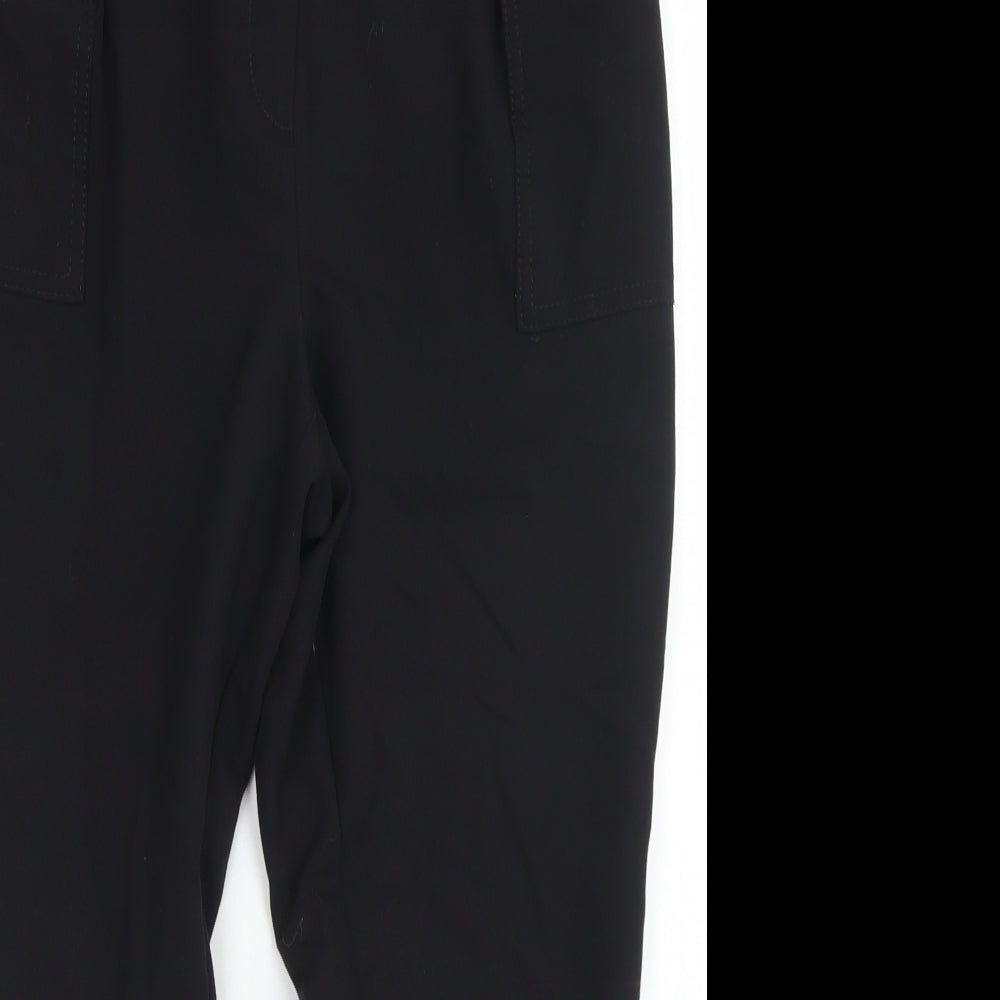 Womens UK Size 12 NEXT Regular Fit Dress Pants Black Trousers
