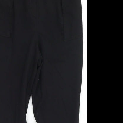 Womens UK Size 12 NEXT Regular Fit Dress Pants Black Trousers