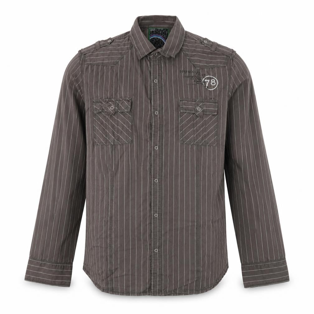 Mens UK Size XL NEXT Brown  Button-Up Long Sleeve Casual Shirt
