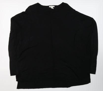Womens UK Size M H&M Black Jersey T-Shirt
