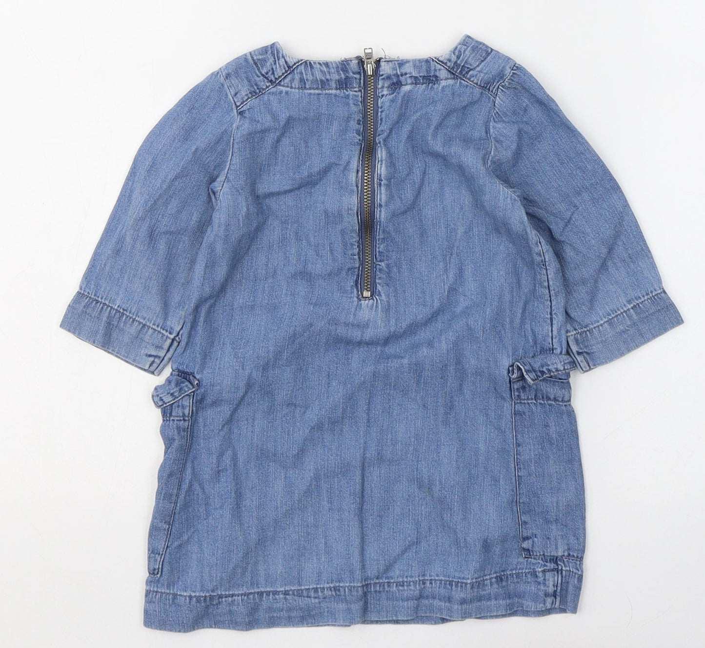 Gap Girls Blue  Cotton A-Line  Size 2 Years  Round Neck Zip