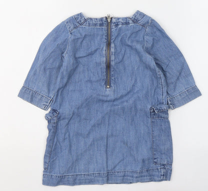 Gap Girls Blue  Cotton A-Line  Size 2 Years  Round Neck Zip