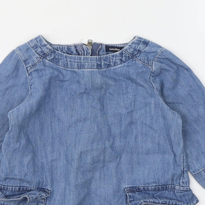 Gap Girls Blue  Cotton A-Line  Size 2 Years  Round Neck Zip