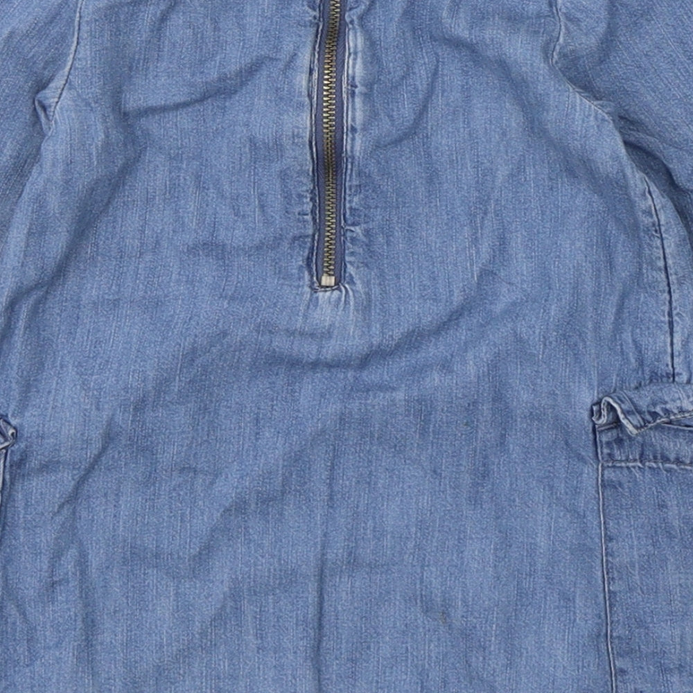 Gap Girls Blue  Cotton A-Line  Size 2 Years  Round Neck Zip