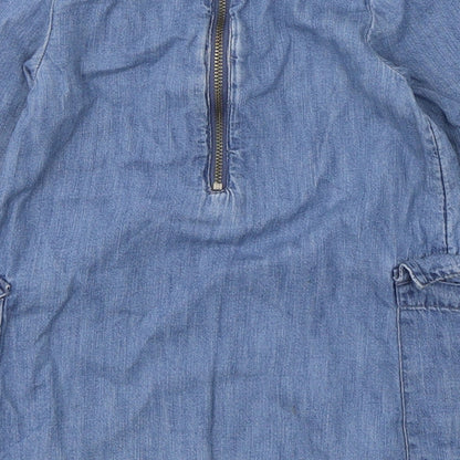 Gap Girls Blue  Cotton A-Line  Size 2 Years  Round Neck Zip