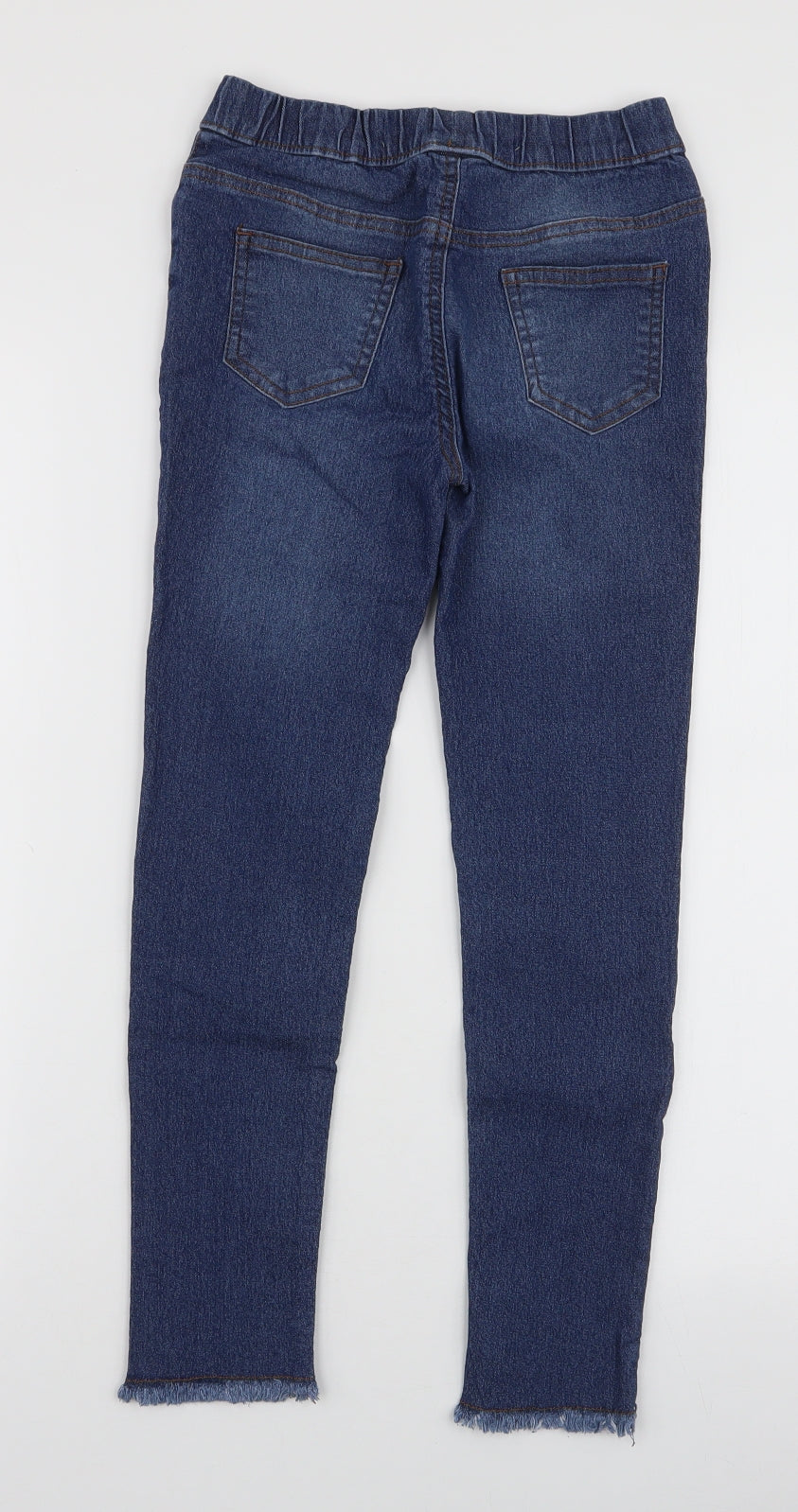 Denim & Co. Girls Blue  Cotton Jegging Jeans Size 9-10 Years  Slim Pullover