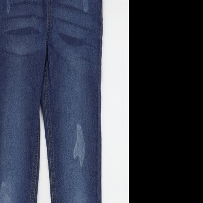 Denim & Co. Girls Blue  Cotton Jegging Jeans Size 9-10 Years  Slim Pullover