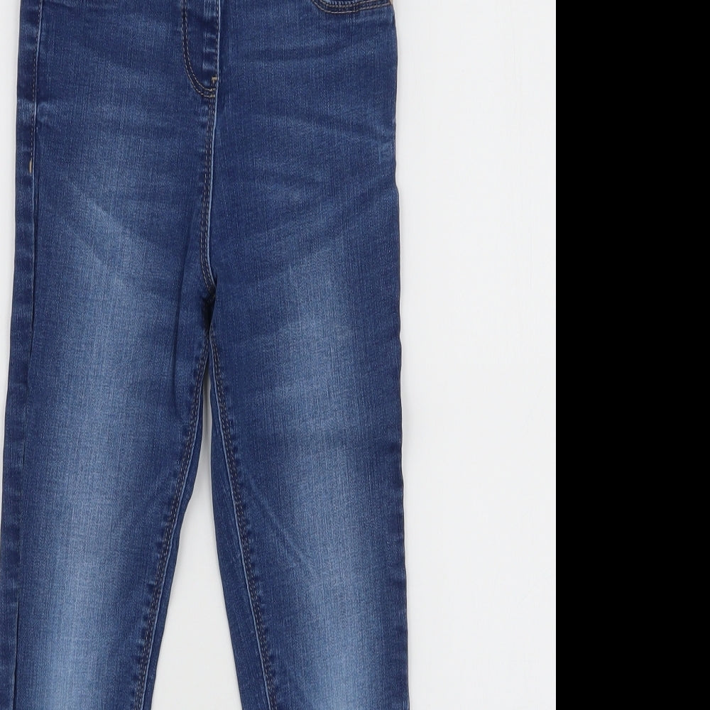 NEXT Girls Blue  Cotton Skinny Jeans Size 9 Months  Slim Pullover