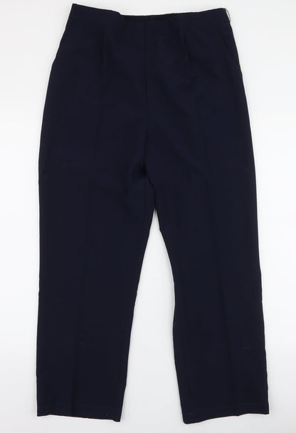 Duvir Womens Blue  Polyester Trousers  Size 18 L27 in Regular