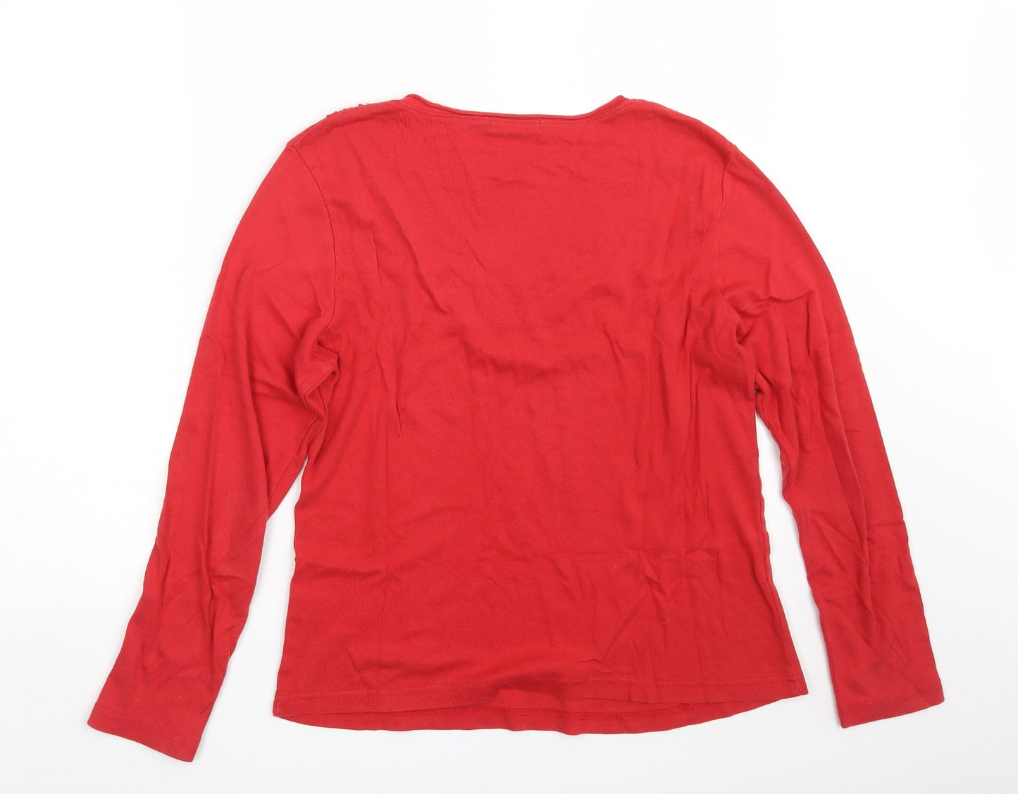 Bonmarché Womens Red  100% Cotton Pullover Sweatshirt Size M