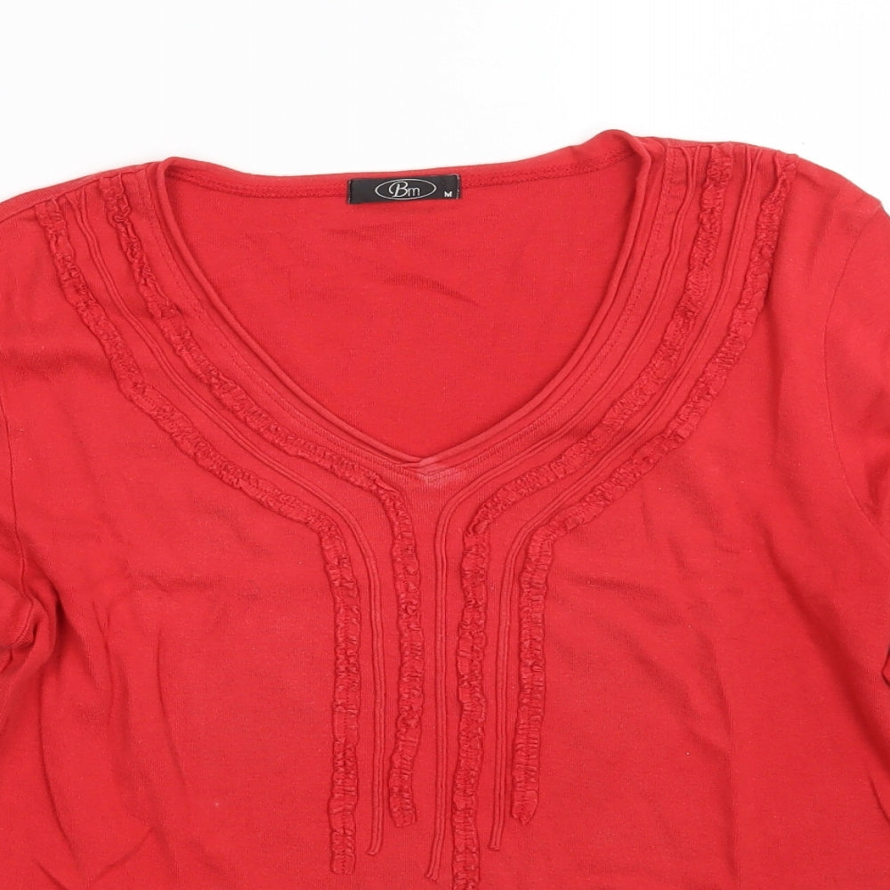 Bonmarché Womens Red  100% Cotton Pullover Sweatshirt Size M