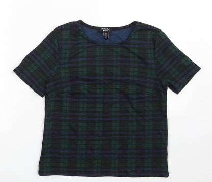 Womens UK Size 10 New Look Green Cropped T-Shirt