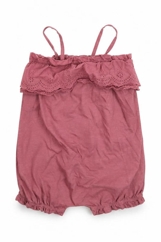 George Girls Pink  100% Cotton T-Shirt Dress  Size 12-18 Months  Off the Shoulder Snap