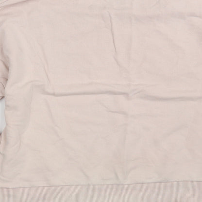 New Look Womens Pink  Cotton Pullover Sweatshirt Size 8   - SAYOUI