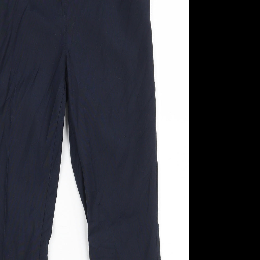 Marks and Spencer Girls Blue  Polyester Dress Pants Trousers Size 9-10 Years  Regular Zip