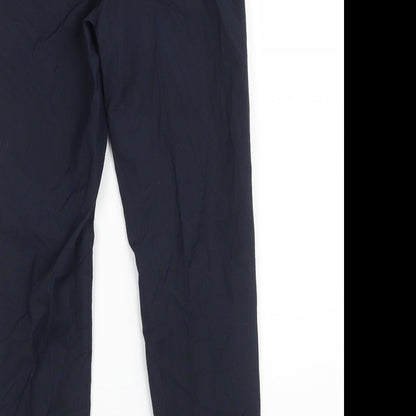Marks and Spencer Girls Blue  Polyester Dress Pants Trousers Size 9-10 Years  Regular Zip