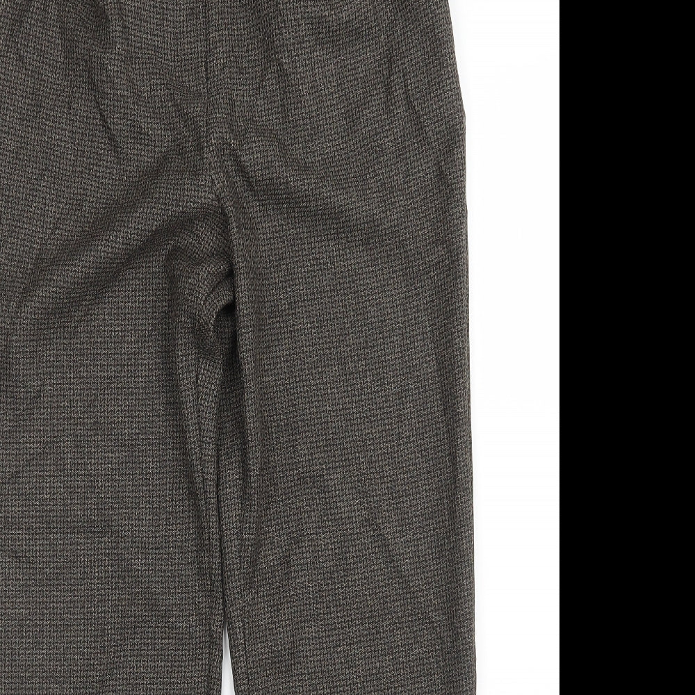 Primark Womens Brown Houndstooth Polyester Dress Pants Trousers Size 8 L27 in Regular Zip