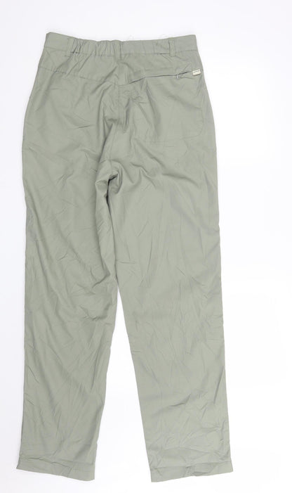 Hawkshead Womens Green  Polyester Trousers  Size 12 L31 in Regular Zip