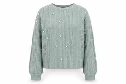 Womens UK Size L SheIn Green Pullover Jumper